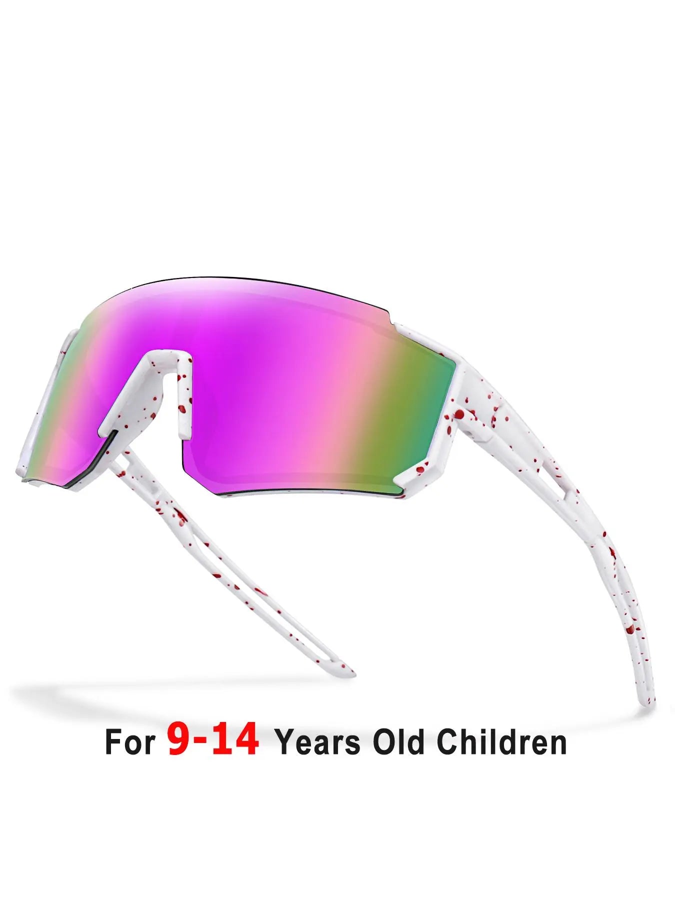 Youth Baseball Sunglasses Kids Outdoor Sports Glasses, Unisex Design, Mirrored Lens, Windproof, for Softball Cycling Hiking Fishing Travel Vacation Beach, Sports Eyewear