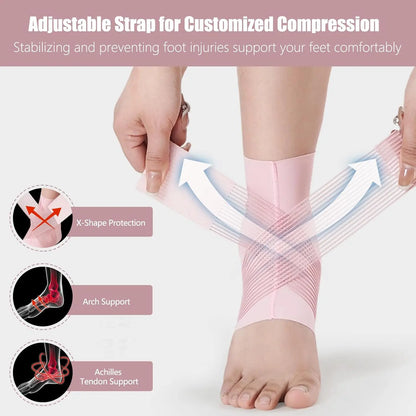 Ankle Brace to Prevent Sprains, Support for Twists, Joint Protector, Thin Design, Ultra-Thin Ankle Strap