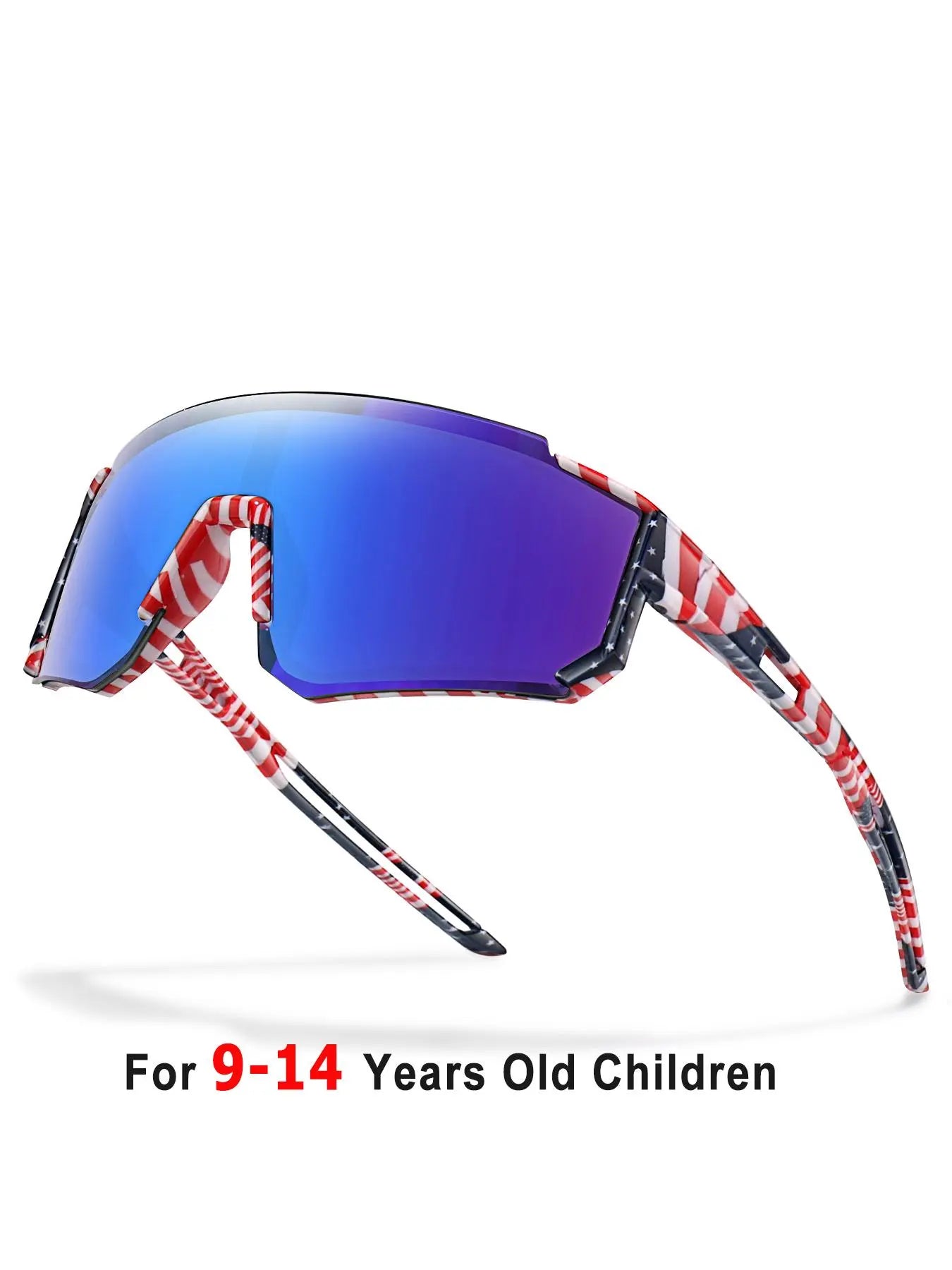 Youth Baseball Sunglasses Kids Outdoor Sports Glasses, Unisex Design, Mirrored Lens, Windproof, for Softball Cycling Hiking Fishing Travel Vacation Beach, Sports Eyewear