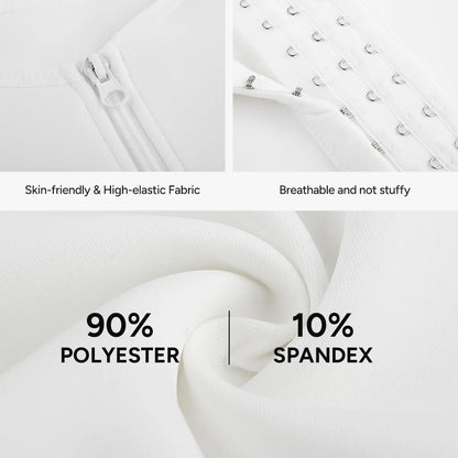 【Nebility】Men'S Waist Trainer Trimmer Compression Vest Steel Bone Support Outdoor Sport Exercise Athletic Shapewear Fitness Zipper Springstatements