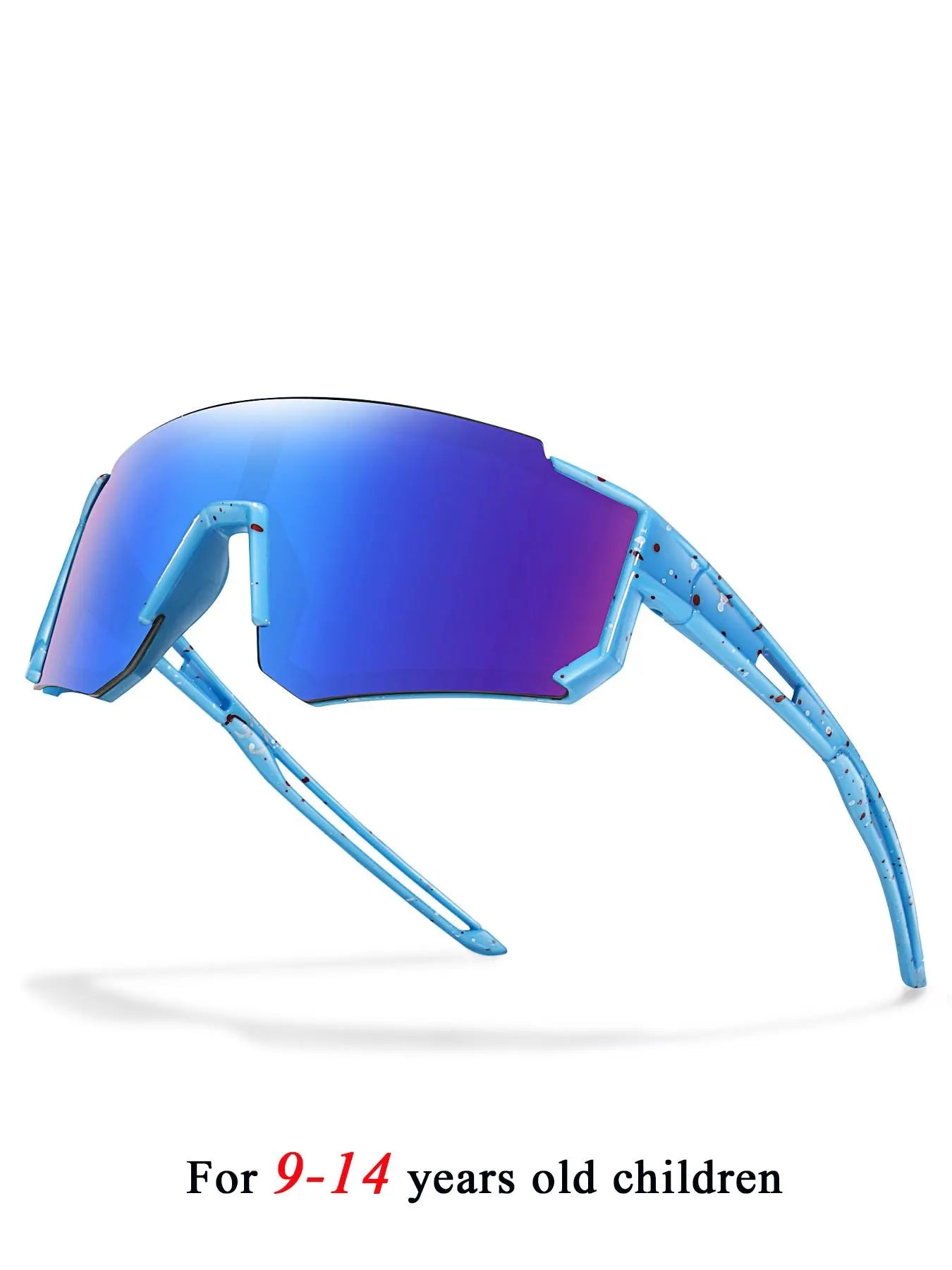 Youth Baseball Sunglasses Kids Outdoor Sports Glasses, Unisex Design, Mirrored Lens, Windproof, for Softball Cycling Hiking Fishing Travel Vacation Beach, Sports Eyewear