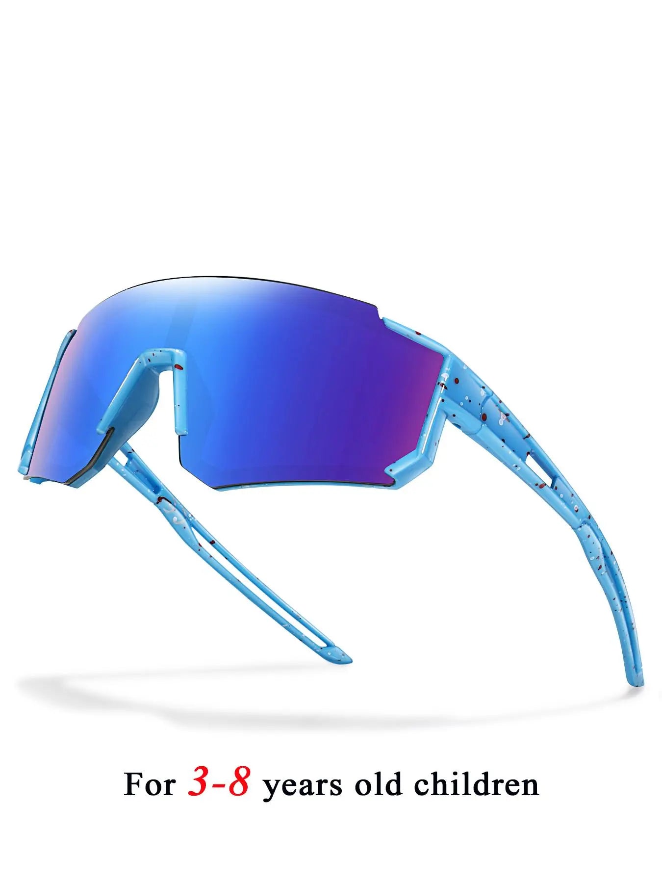 Youth Baseball Sunglasses Kids Outdoor Sports Glasses, Unisex Design, Mirrored Lens, Windproof, for Softball Cycling Hiking Fishing Travel Vacation Beach, Sports Eyewear